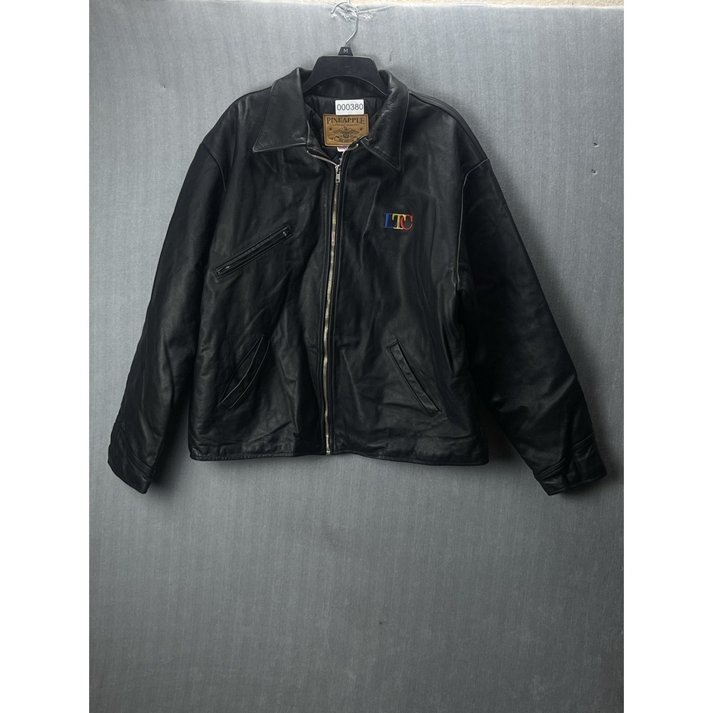 Vintage Pineapple Clothing motorcycle leather jacket heavy duty mens  XL